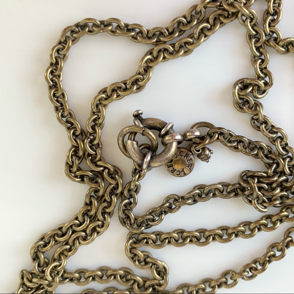 J. Crew Antique Bronze Rhinestone Pendant Necklace - Picture 4 of 6